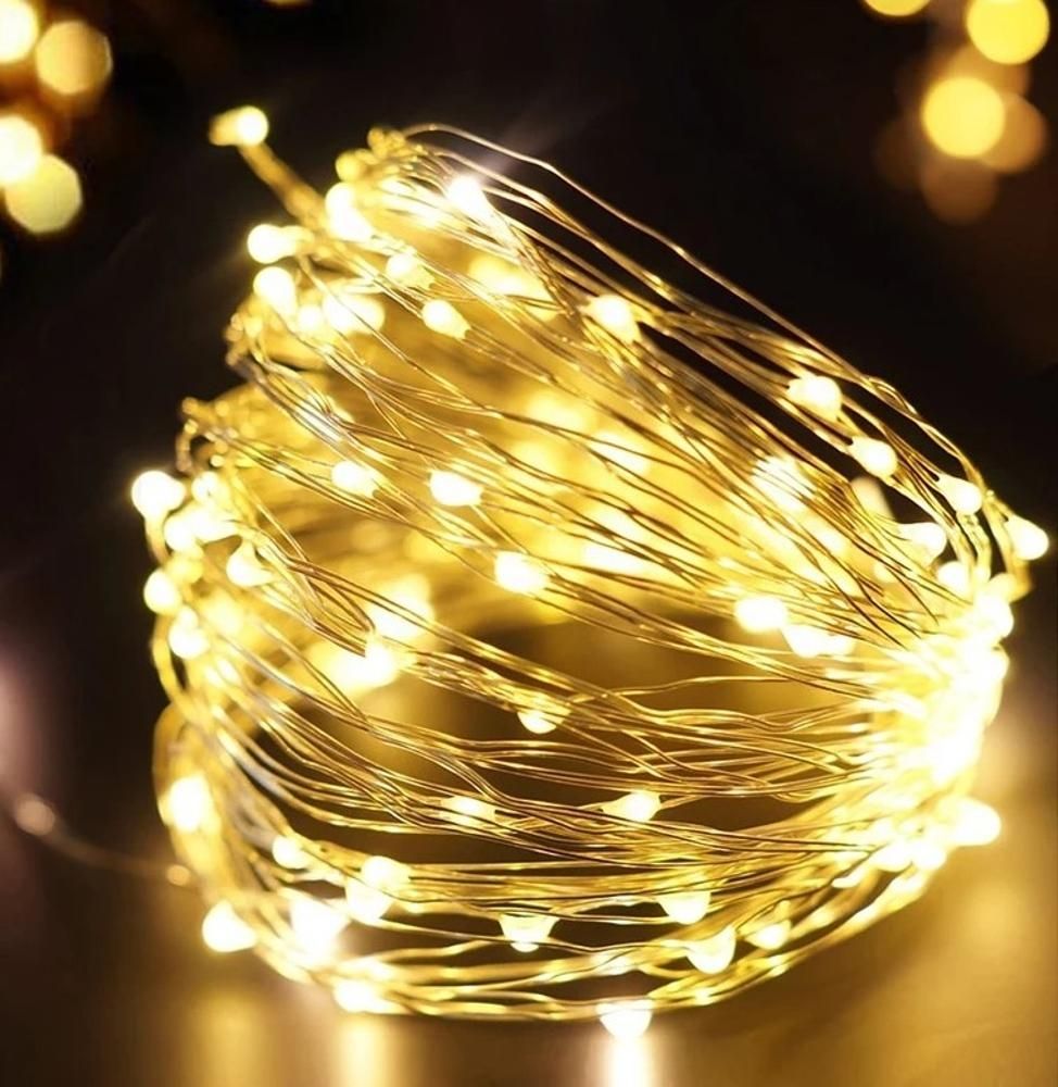CORTINA LAMPKI LED 100L DRUCIKI LEZKI NA BATERIE CIEPŁY BIAŁY