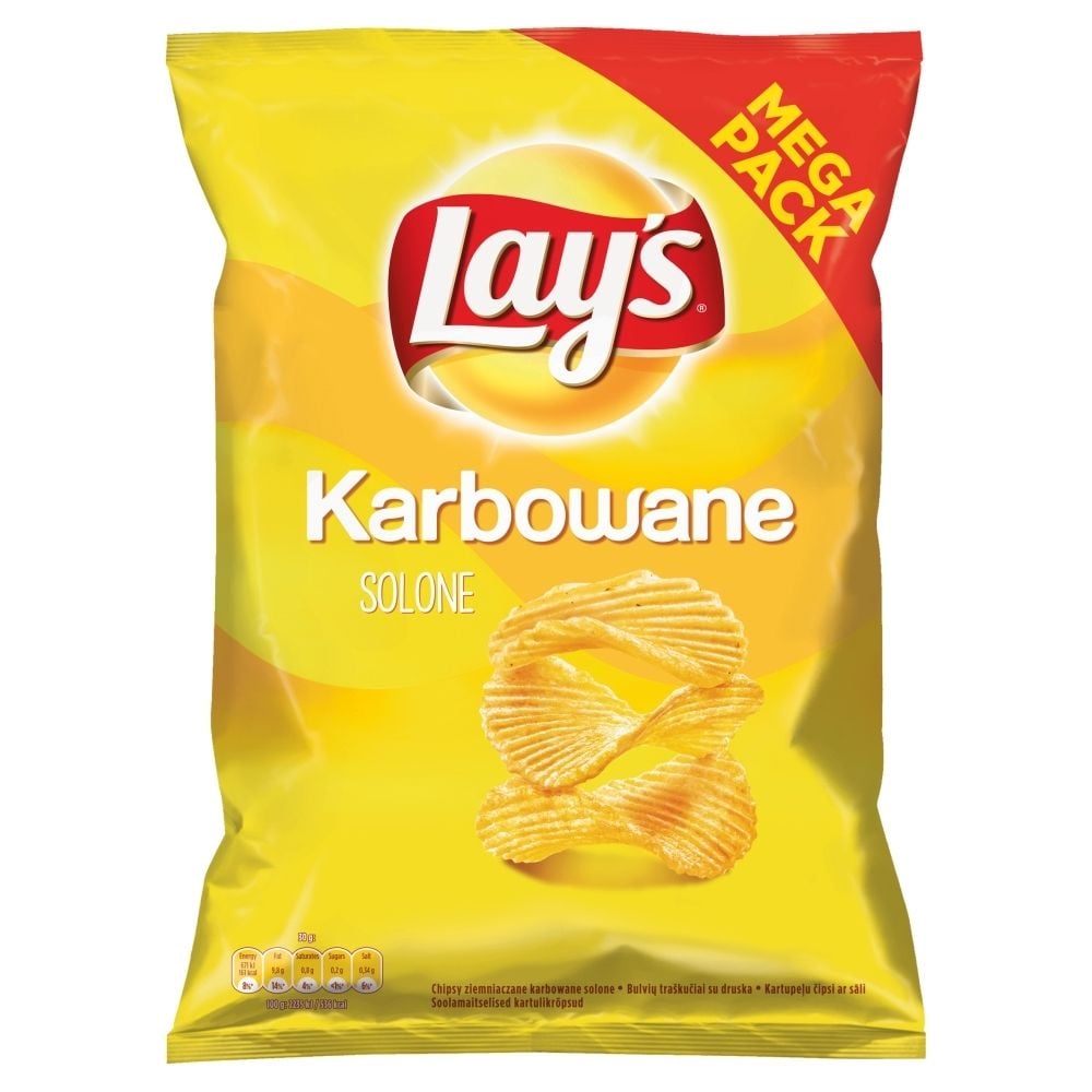 Ile Kalorii Mają Chipsy Lays Solone Lay's Chipsy ziemniaczane karbowane solone 210 g - Zakupy online z