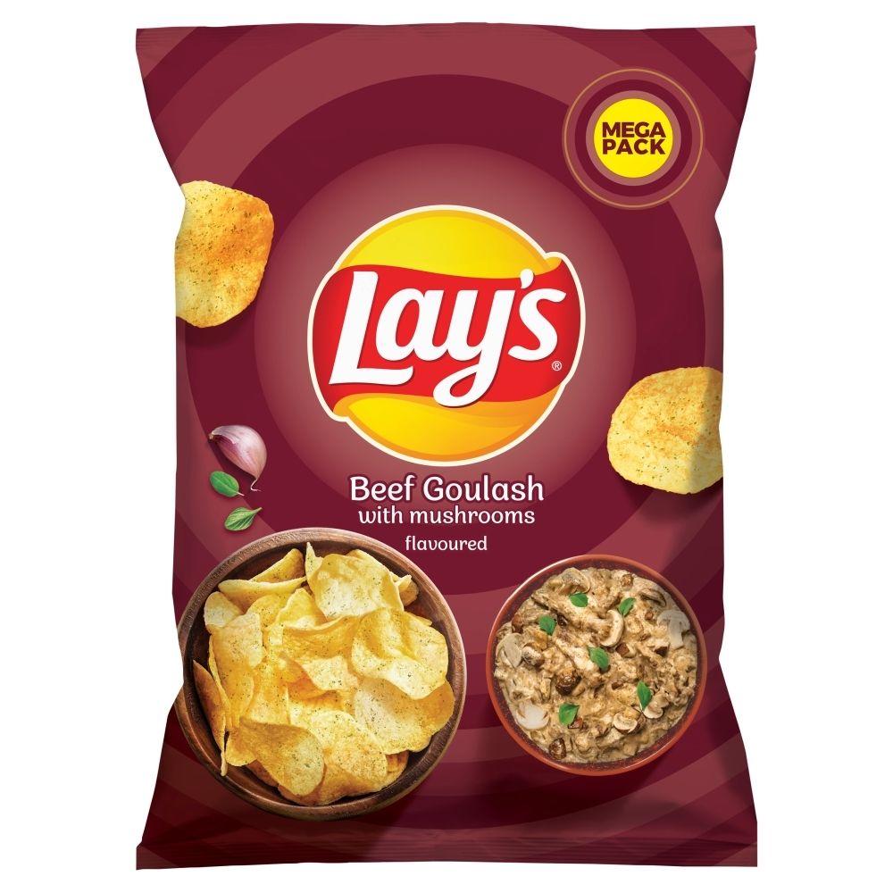 Lay's Chipsy ziemniaczane o smaku gulaszu wołowego z grzybami 215 g