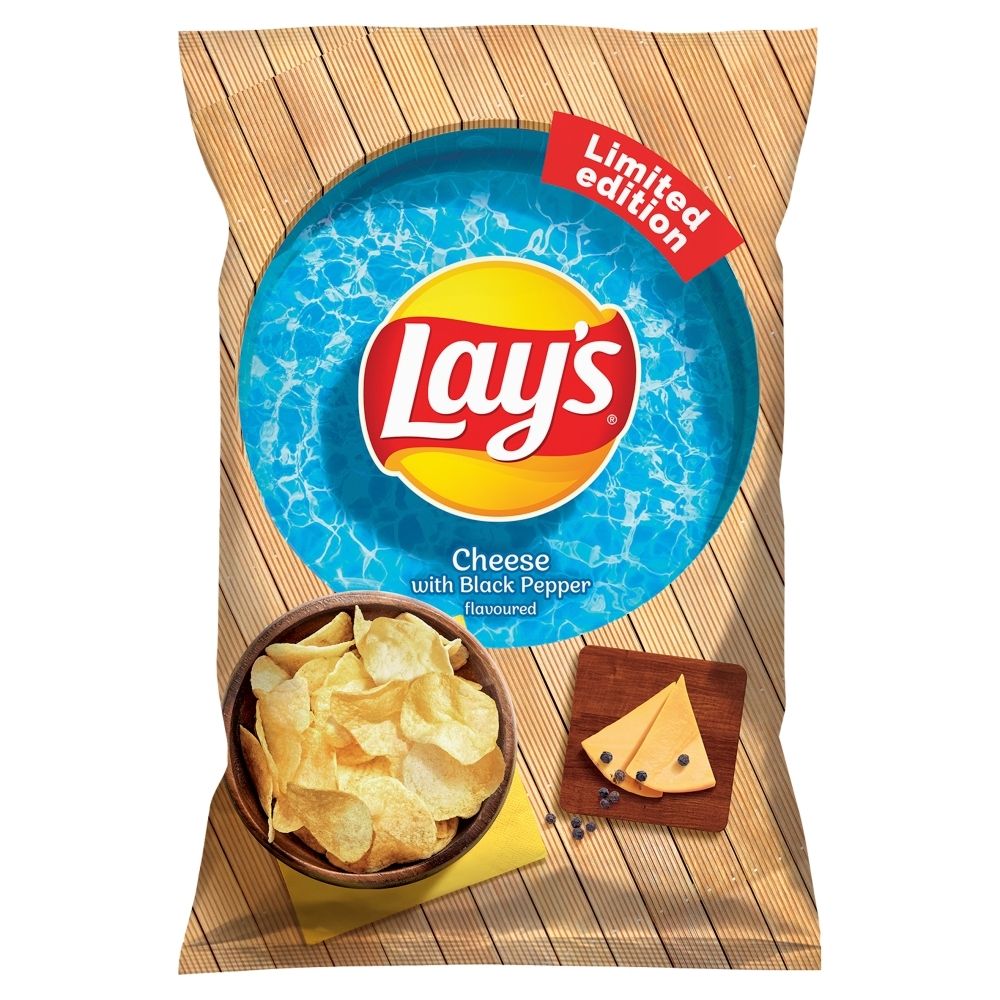 Lay's Chipsy ziemniaczane o smaku sera i czarnego pieprzu 140 g