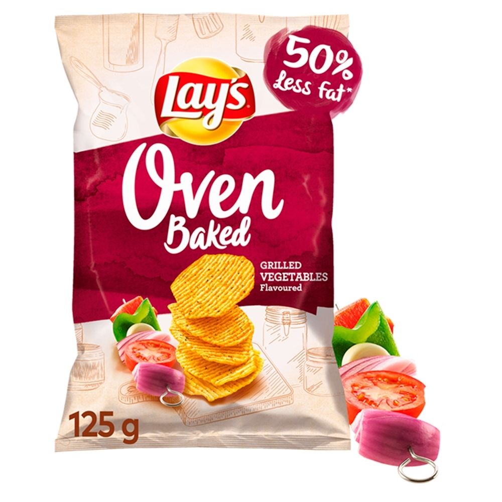 Lay's Oven Baked Pieczone formowane chipsy ziemniaczane o smaku grillowanych warzyw 125 g