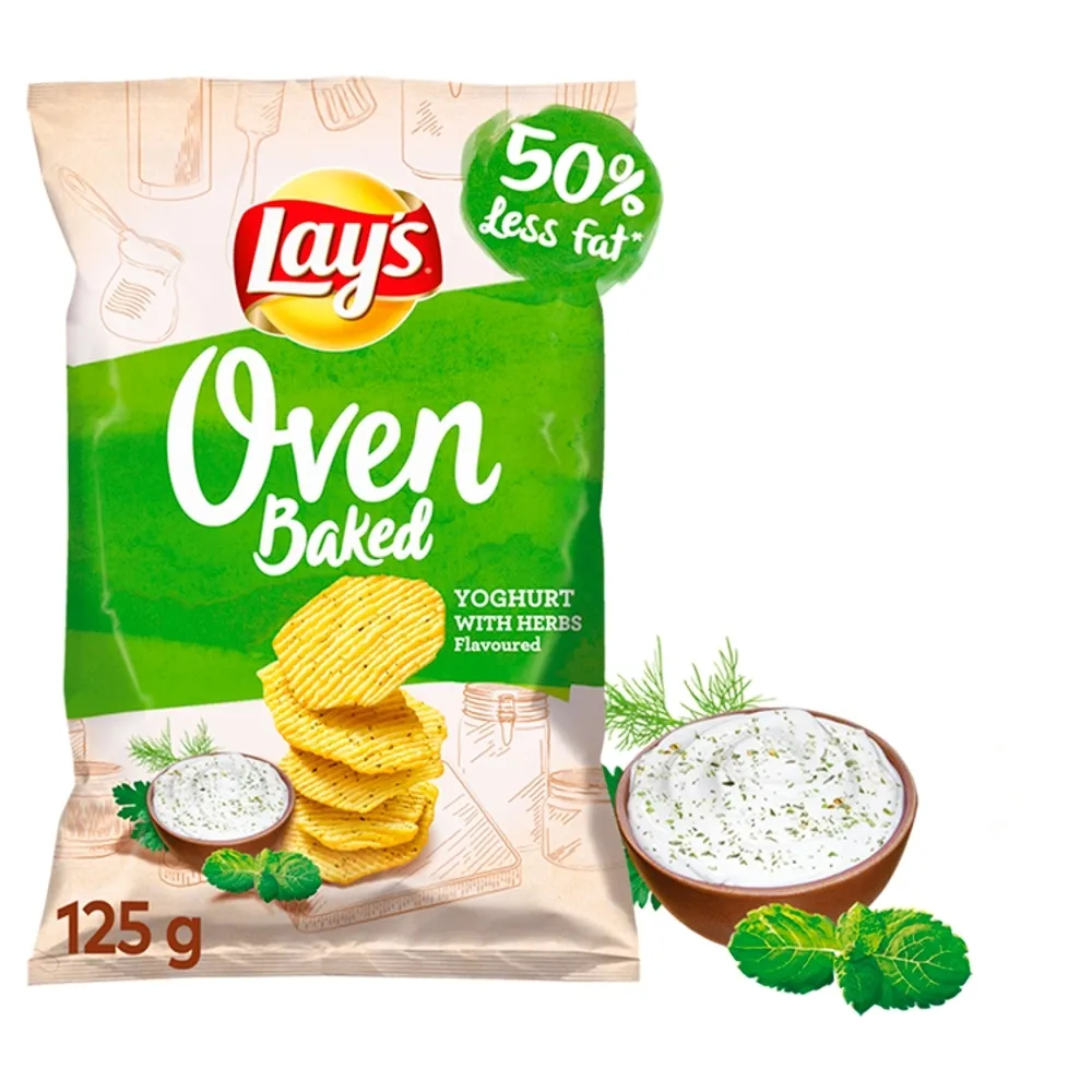 Lay's Oven Baked Pieczone formowane chipsy ziemniaczane o smaku jogurtu
