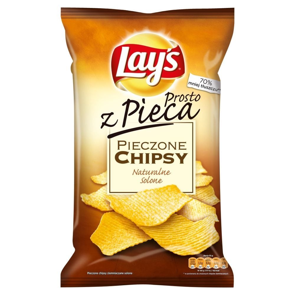Ile Kalorii Mają Chipsy Lays Solone Lay's Prosto z Pieca Pieczone chipsy Naturalne Solone 130 g - Zakupy