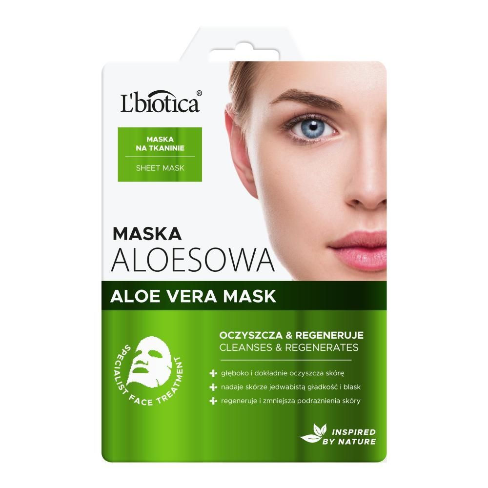 L'biotica maska aloesowa na tkaninie - oczyszcza i regeneruje 23 ml