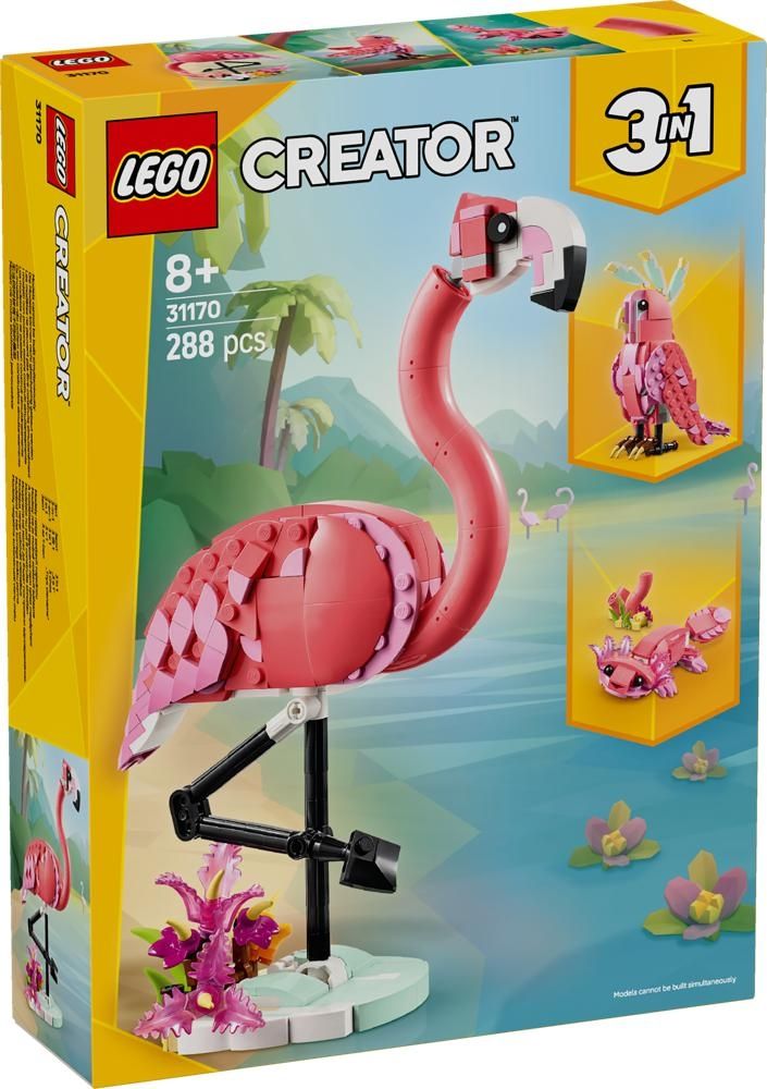 LEGO  Creator 3 w 1 Dzikie zwierzęta: różowy flaming 31170
