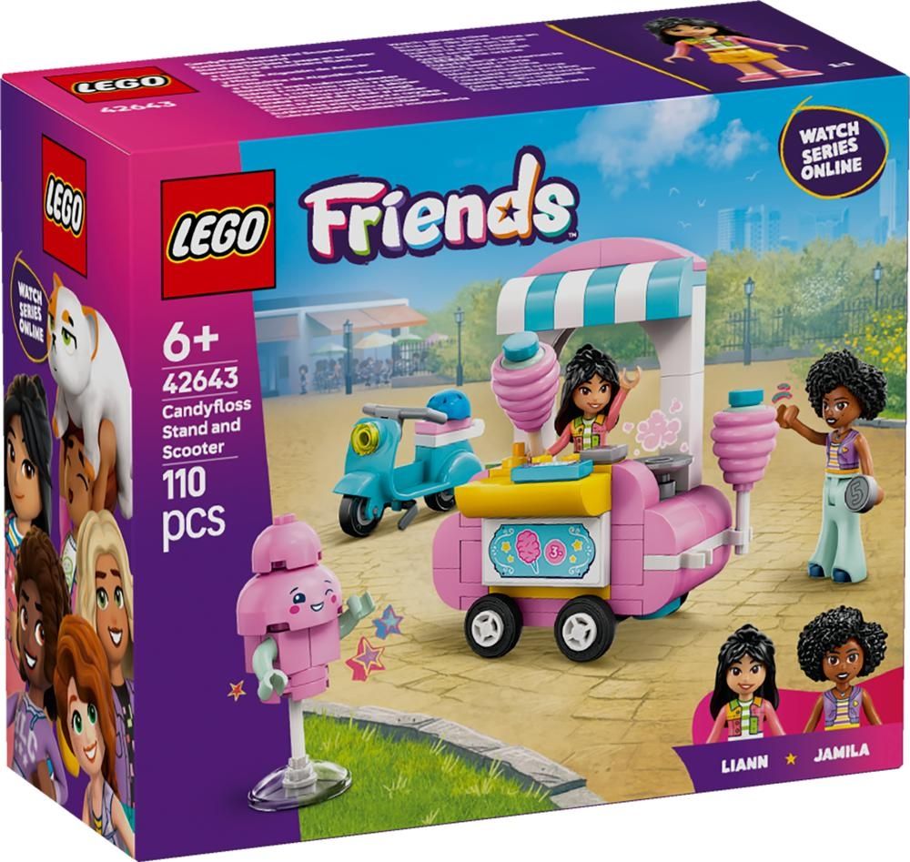 LEGO  Friends Stoisko z watą cukrową i skuter 42643