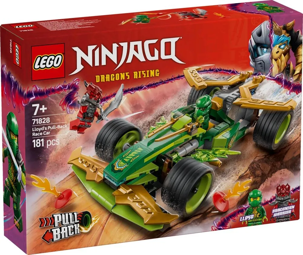 LEGO NINJAGO Samochód wyścigowy Lloyda z napędem typu pull-back 71828