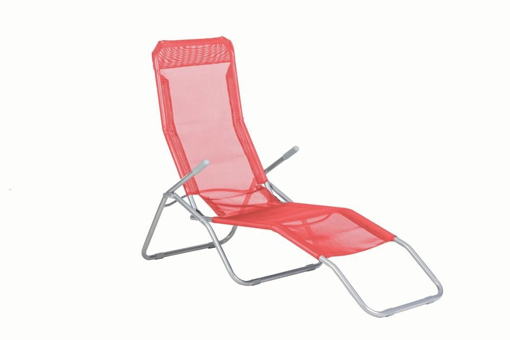 Leżak plażowy leniwiec czerwony