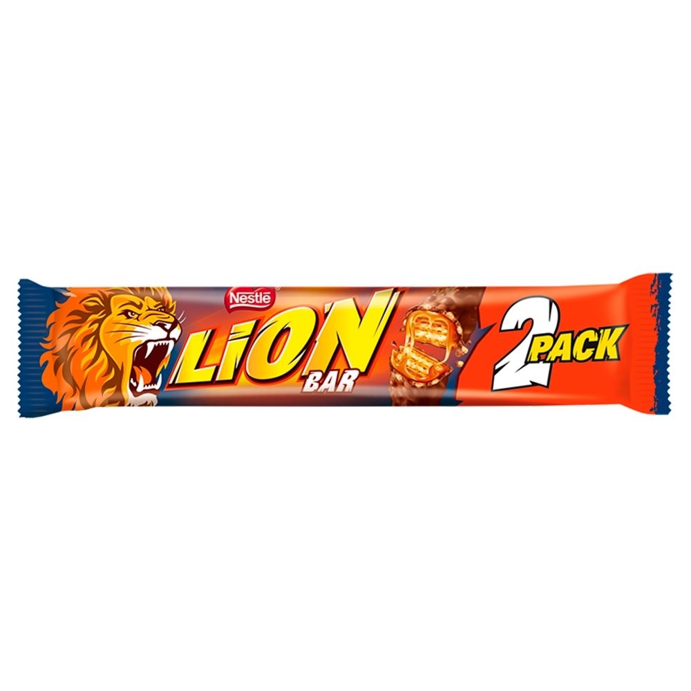 Lion Nadziewany wafel z karmelem i płatkami pszennymi w polewie kakaowej 60 g (2 x 30 g)