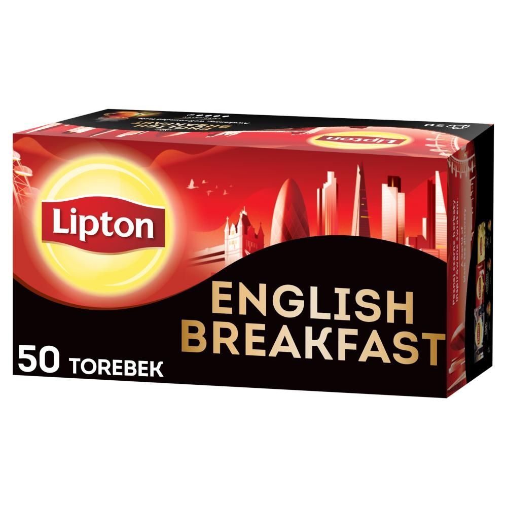 Lipton English Breakfast Herbata czarna 100 g (50 torebek)