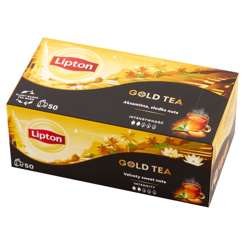 Lipton Gold Tea Herbata czarna aromatyzowana 75 g (50 torebek)