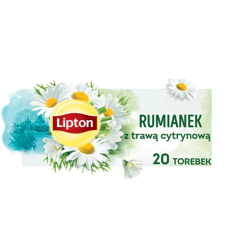 Lipton Herbatka ziołowa rumianek z trawą cytrynową 20 g (20 torebek)