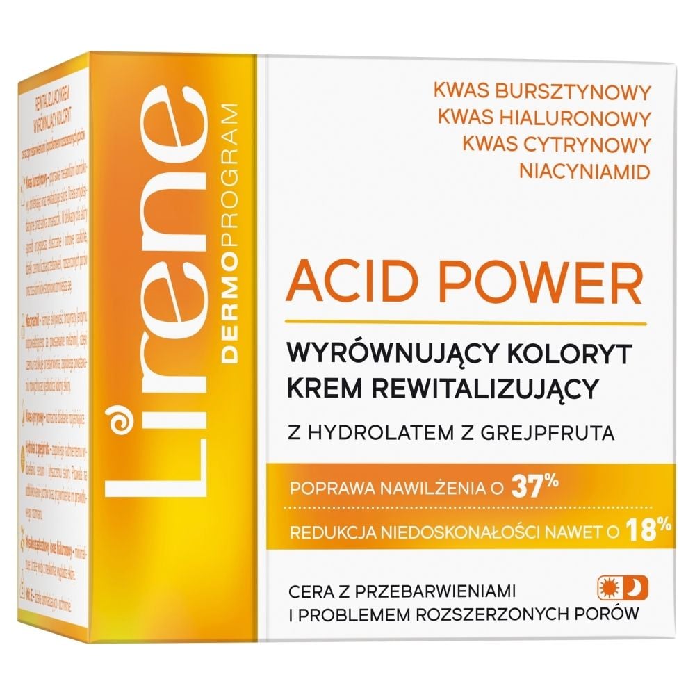 Lirene Acid Power Rewitalizujący krem wyrównujący koloryt 50 ml