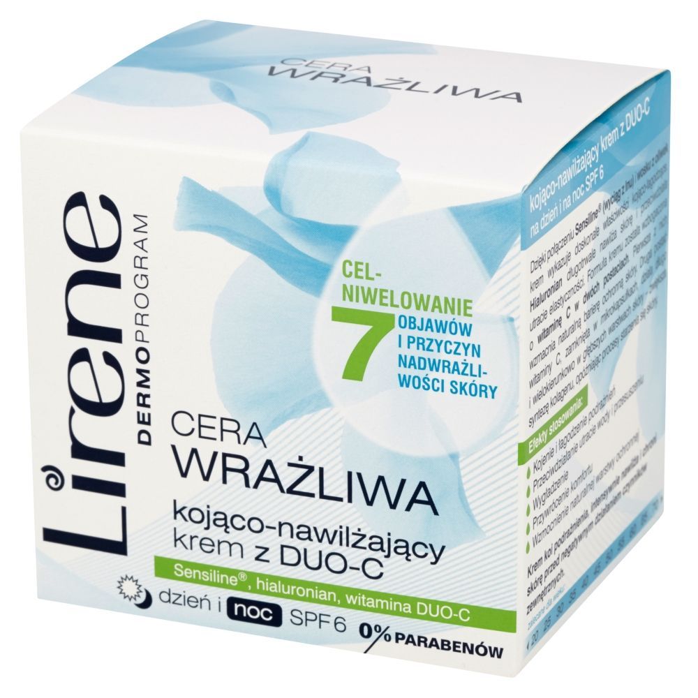 Lirene Dermoprogram Cera Wrażliwa Kojąco-nawilżający krem z Duo-C na dzień i noc 50 ml