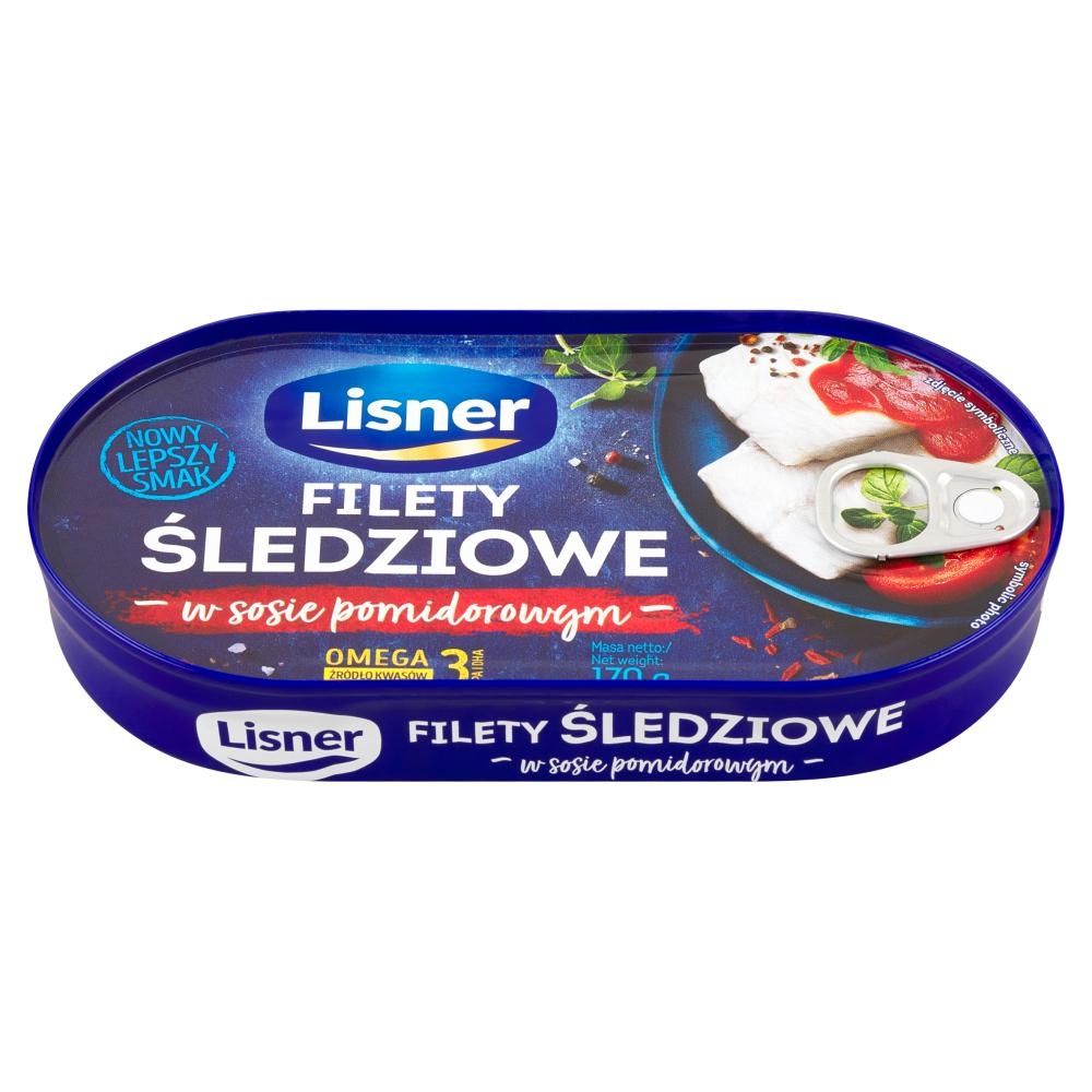Lisner Filety śledziowe w sosie pomidorowym 170 g