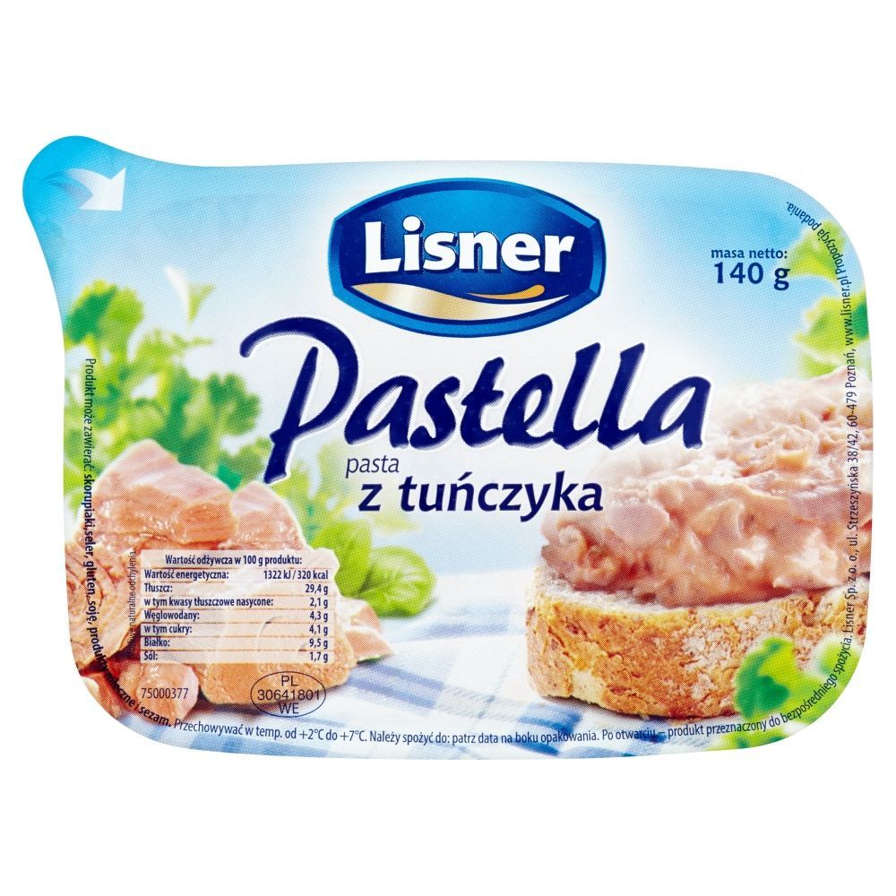 Lisner Pastella Pasta z tuńczyka 140 g