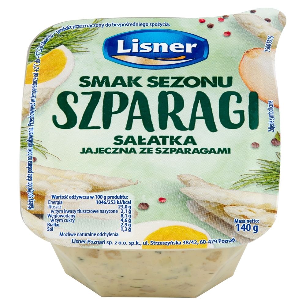 Lisner Smak Sezonu Sałatka jajeczna ze szparagami 140 g