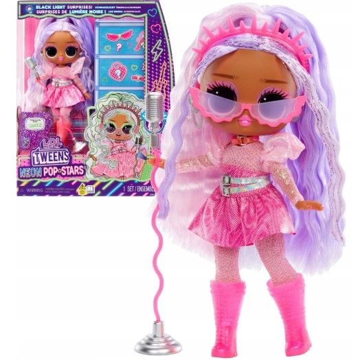L.O.L .Surprise Lalka Tweens Kitty K Neon Pop Stars Światło UV