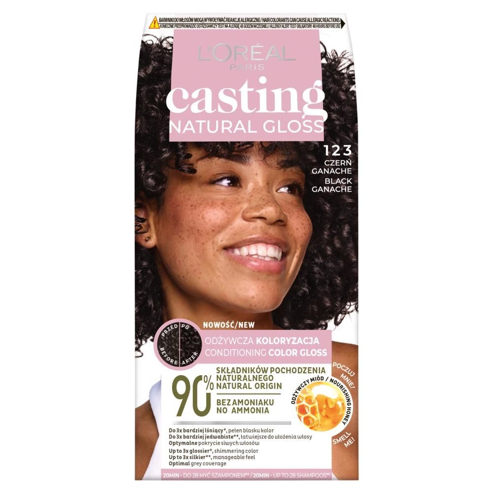 L'Oréal París Casting Natural Gloss Farba do włosów 123 czerń ganache