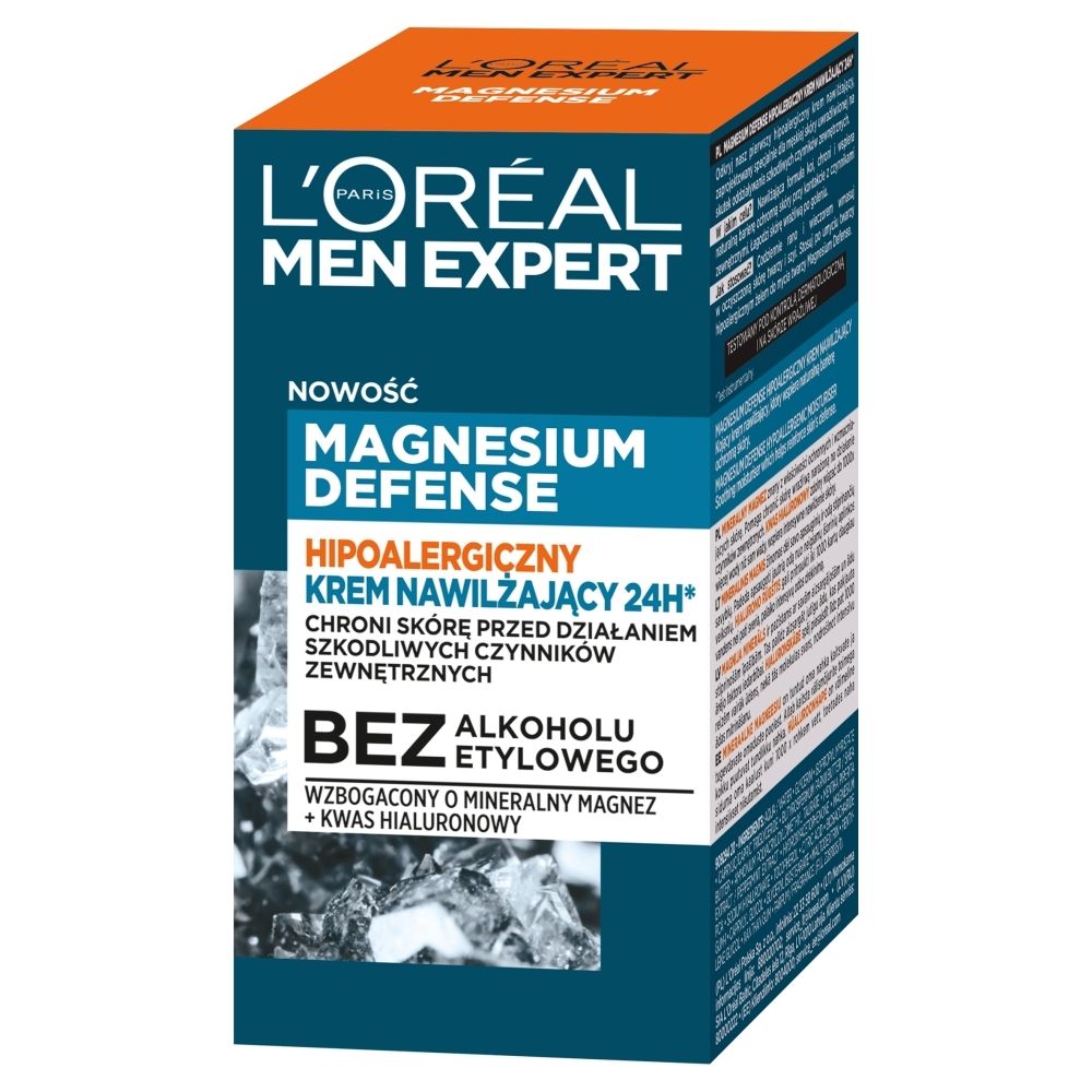 L'Oréal Paris Men Expert Magnesium Defense Hipoalergiczny krem nawilżający 50 ml
