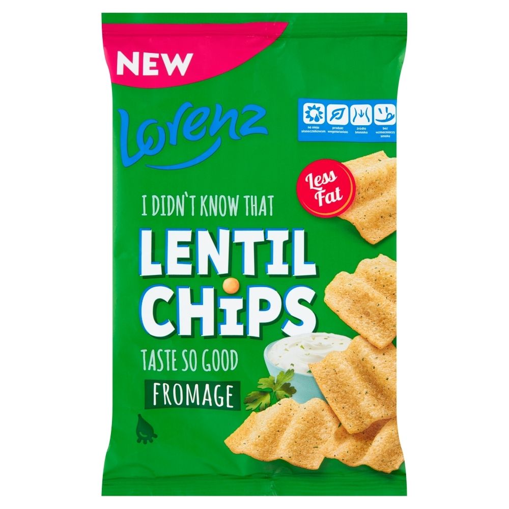 Lorenz Lentil Chips Chrupki z soczewicy o smaku serka fromage 70 g