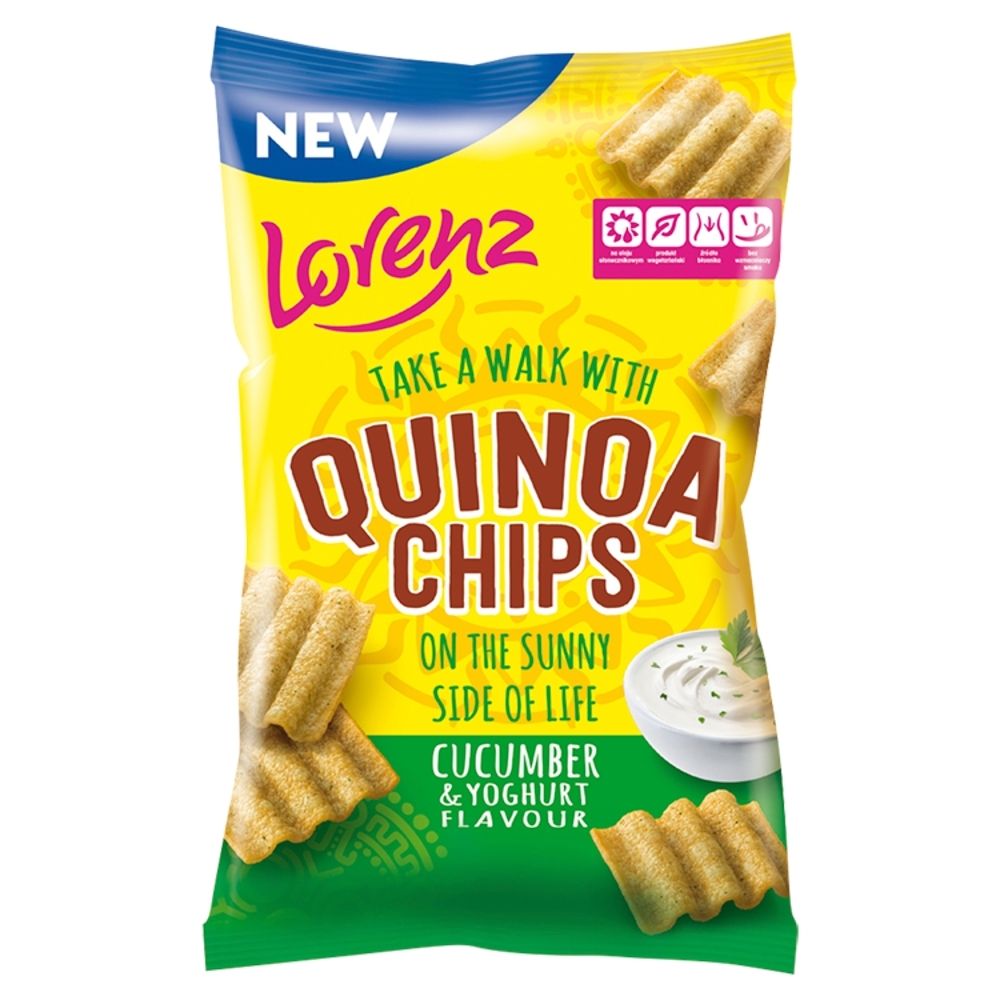 Lorenz Quinoa Chips Chrupki kukurydziane o smaku jogurtu i ogórka 70 g