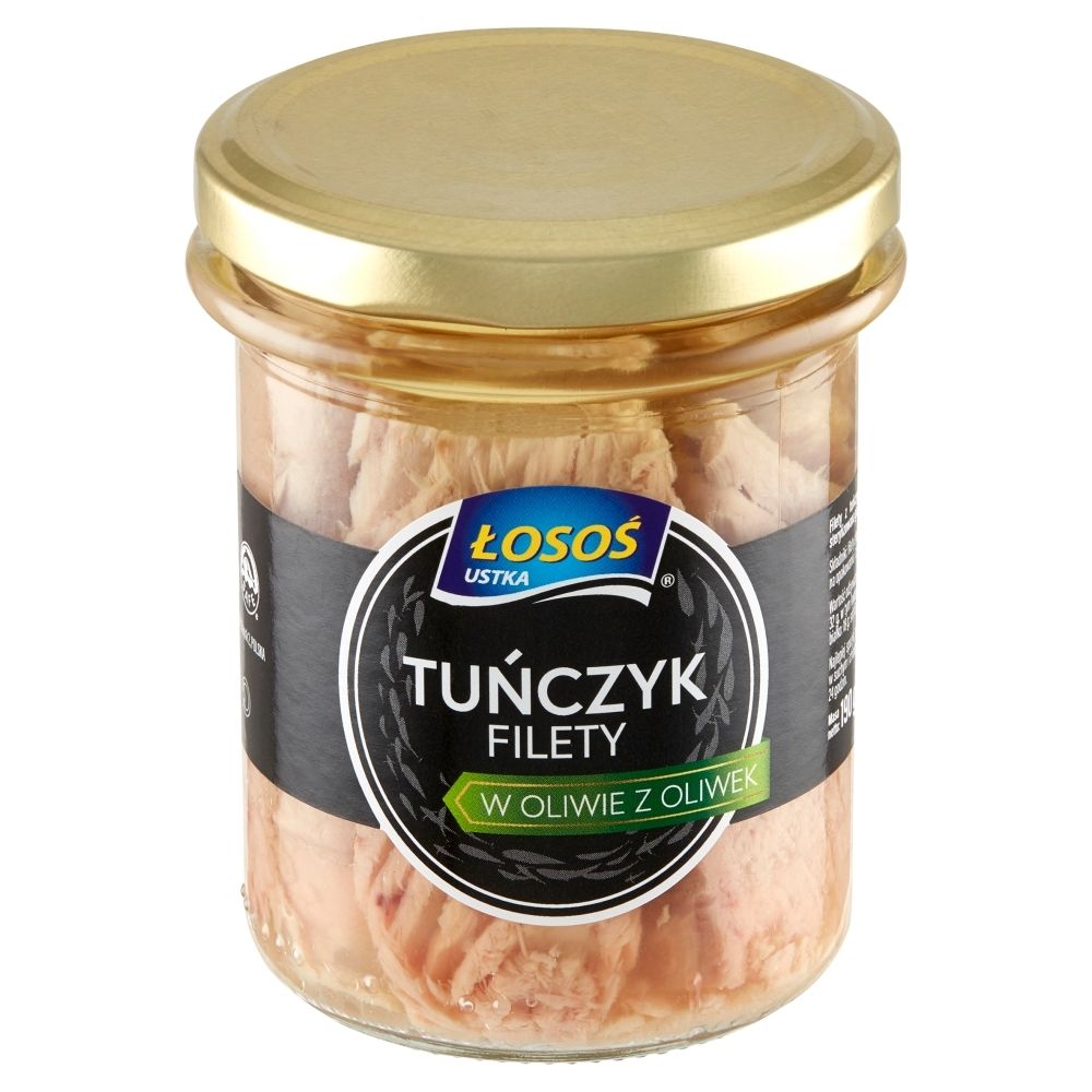 Łosoś Ustka Tuńczyk filety w oliwie z oliwek 190 g