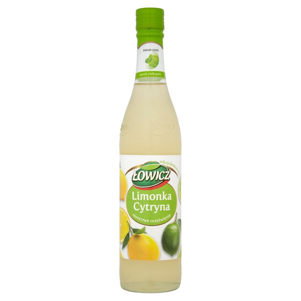 Łowicz Syrop o smaku limonki i cytryny 440 ml