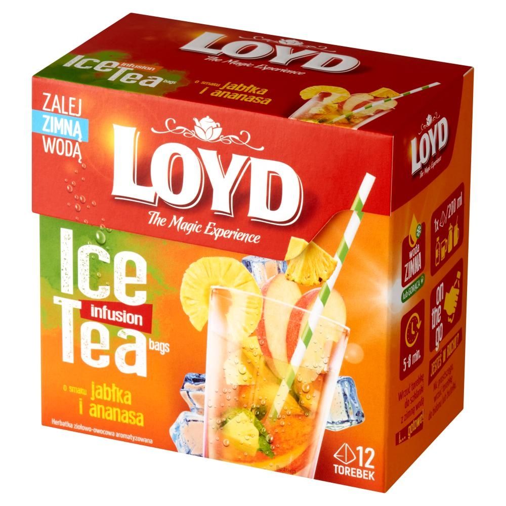 Loyd Herbatka ziołowo-owocowa aromatyzowana o smaku jabłka i ananasa 30 g (12 x 2,5 g)