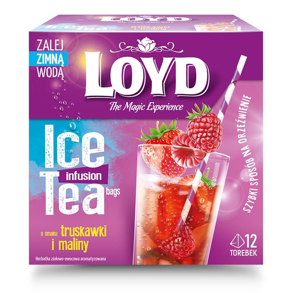 Loyd Herbatka ziołowo-owocowa aromatyzowana o smaku truskawki i maliny 30 g (12 x 2,5 g)