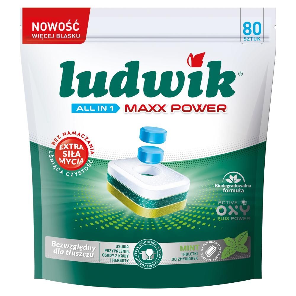 Ludwik All in 1 Mint Tabletki do zmywarek 1,44 kg (80 sztuk)