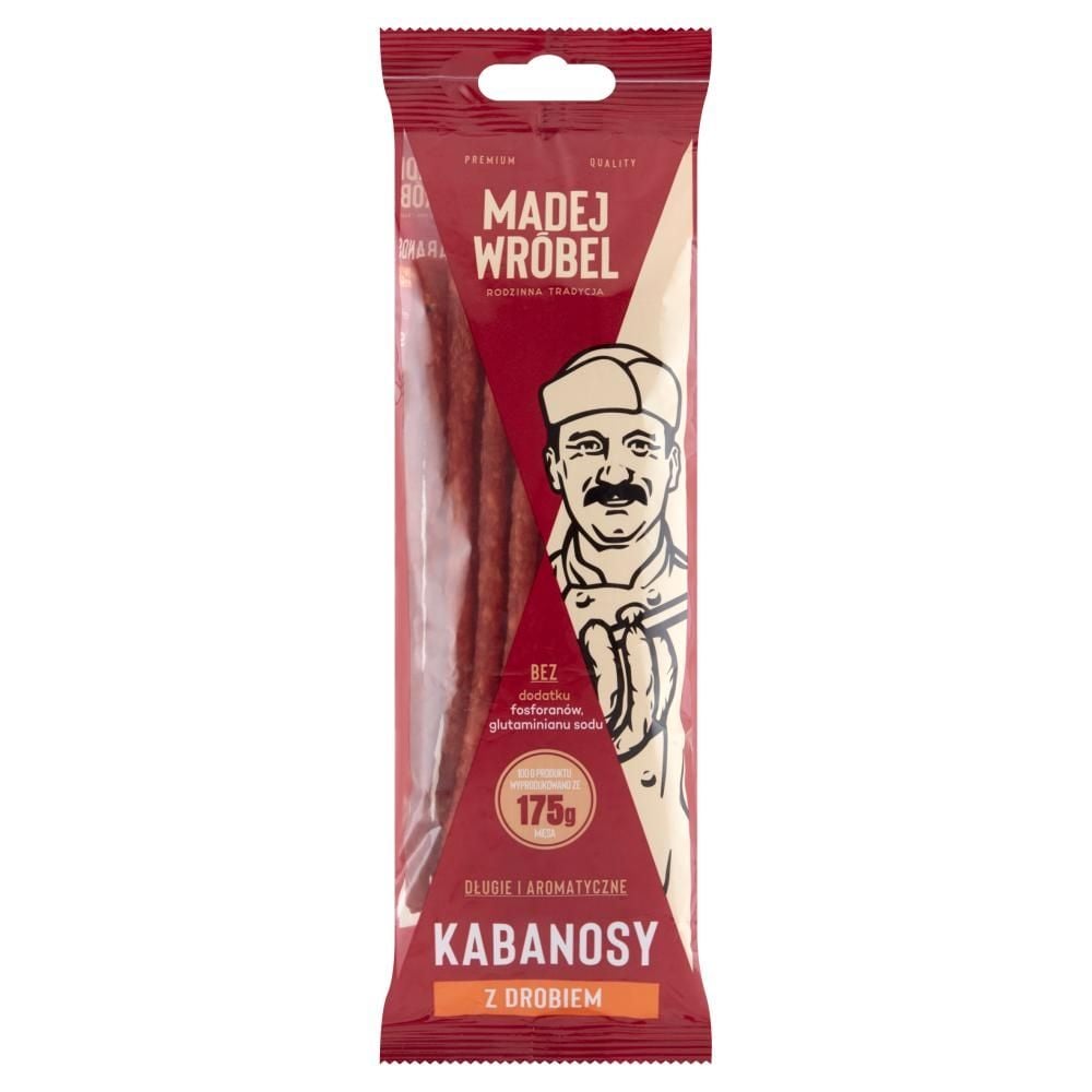 Madej Wróbel Kabanosy z drobiem 120 g