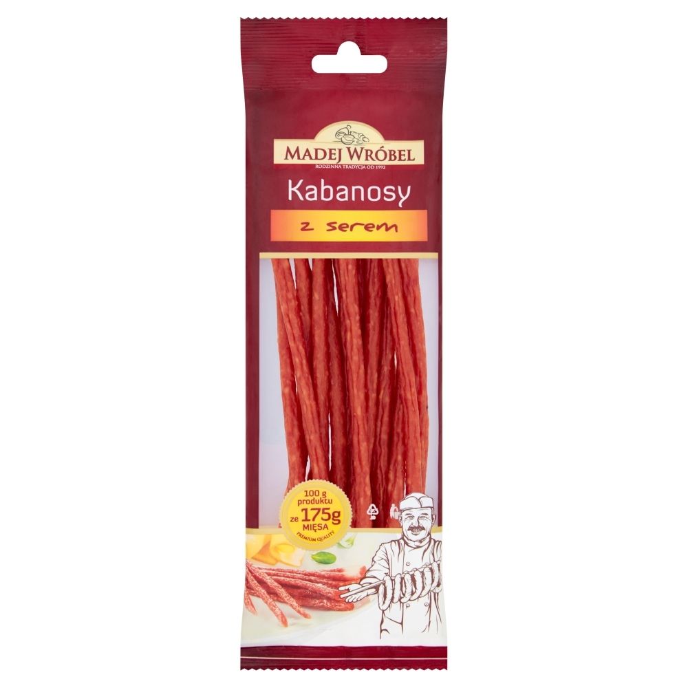 Madej Wróbel Kabanosy z serem 120 g