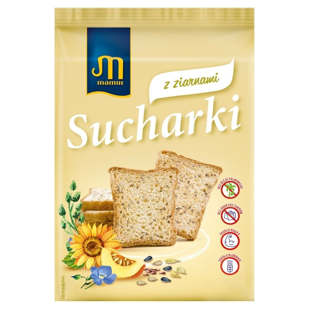 Mamut Sucharki z ziarnami 225 g