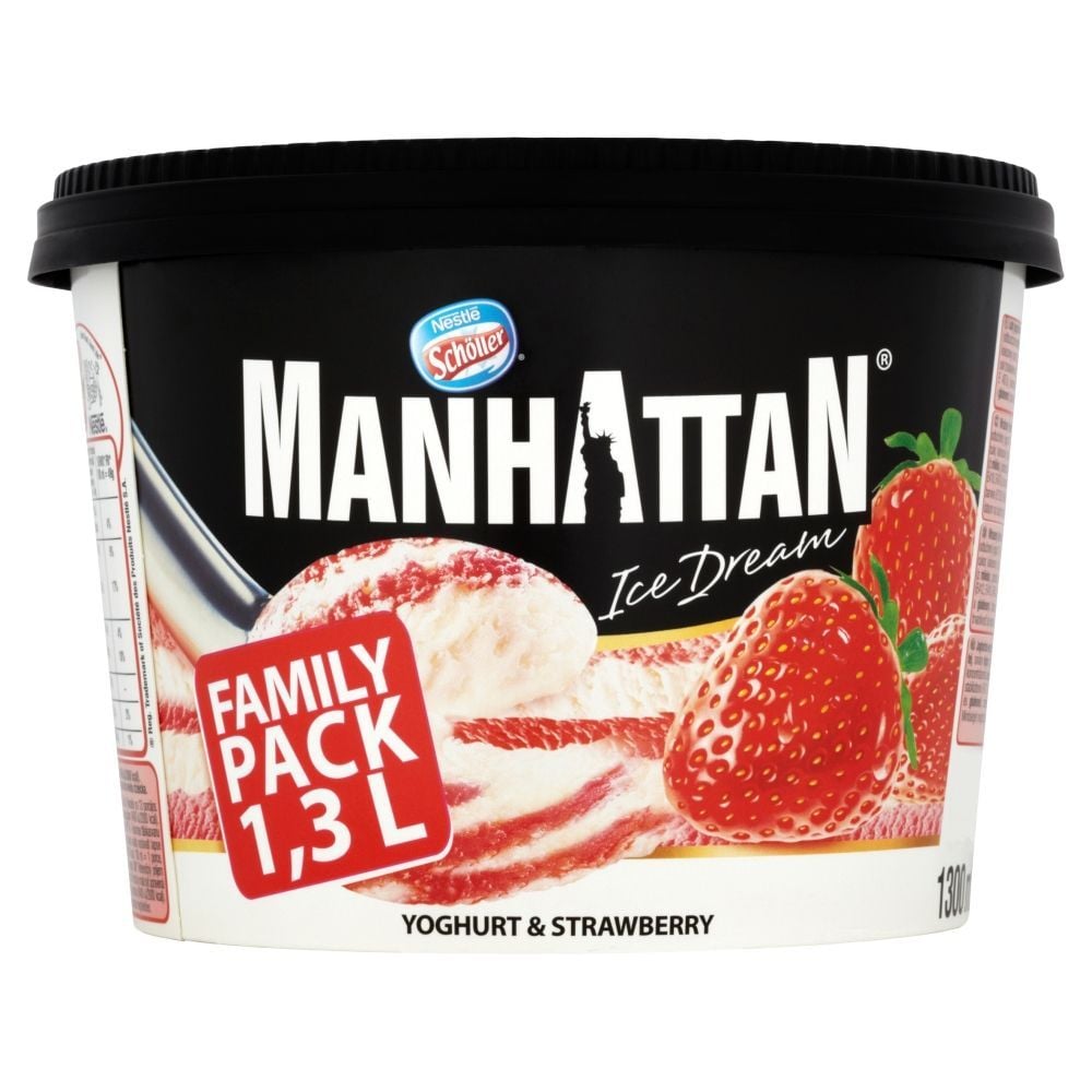 Manhattan Ice Dream Lody jogurtowo-truskawkowe 1300 ml