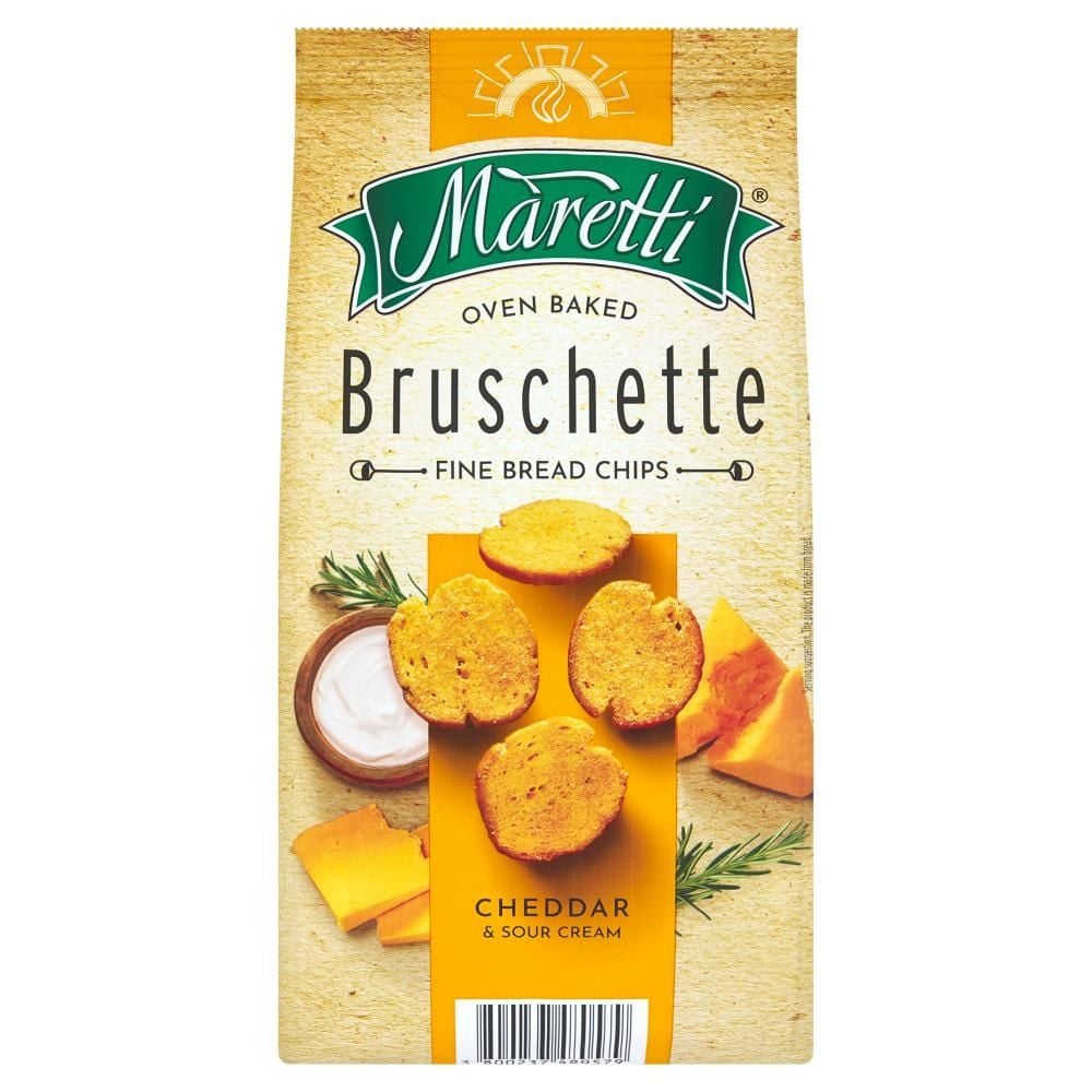 Maretti Pieczone krążki chlebowe o smaku sera cheddar i śmietany 70 g