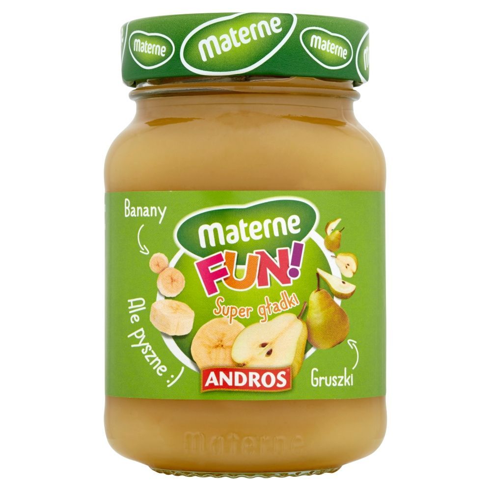 Materne Fun! Super gładki Dżem niskosłodzony gruszkowy z bananem 270 g