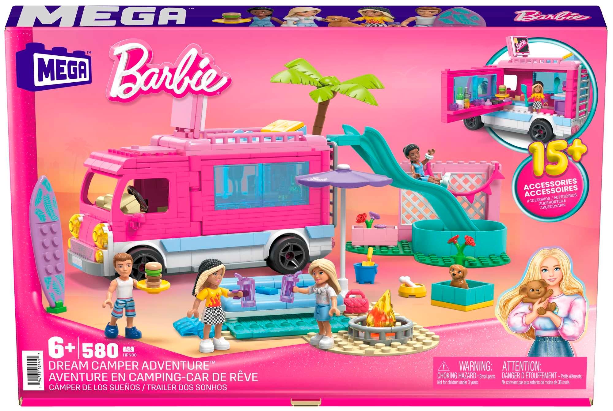 MEGA Barbie Przygodowy Wymarzony Kamper Zestaw klocków HNP80