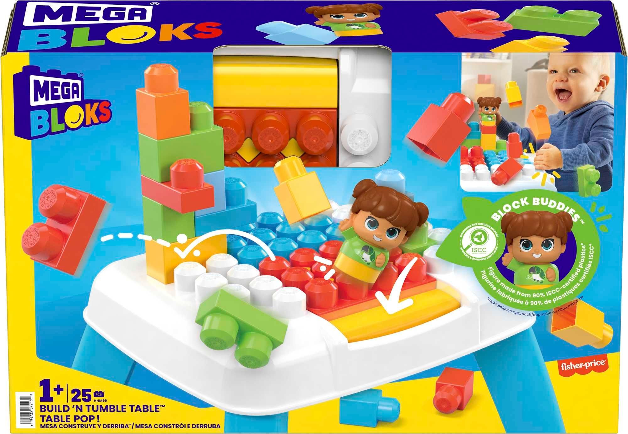 Mega Blocks Stolik z klockami „Buduj i zrzucaj” HHM99