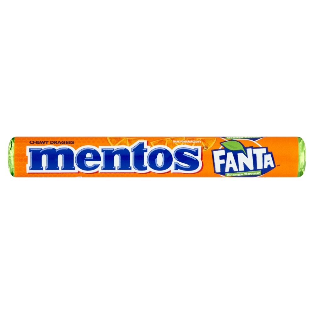 Mentos Fanta Cukierki do żucia smak pomarańczowy 37,5 g