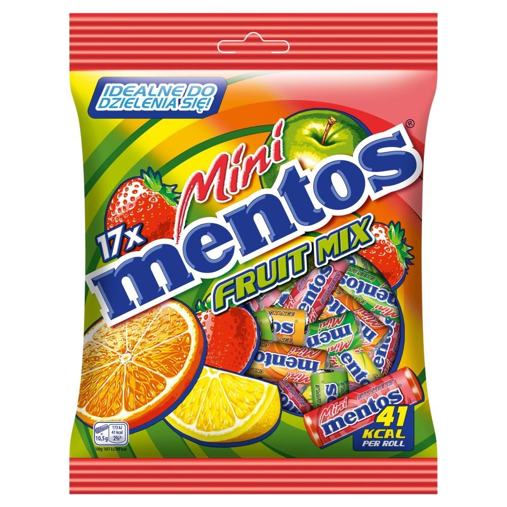 Mentos Mini Fruit Mix Cukierki do żucia 17 x 10,5 g