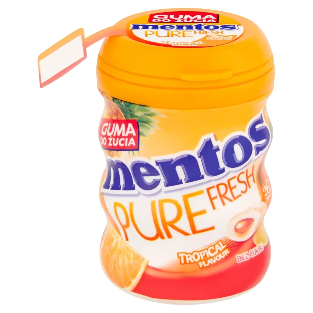 Mentos Pure Fresh Tropical Guma do żucia bez cukru 60 g (30 sztuk)