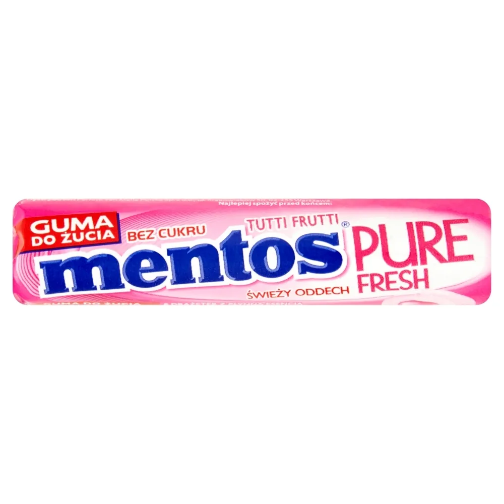 Mentos Pure Fresh Tutti Frutti Guma do żucia bez cukru 15,5 g (8 sztuk)