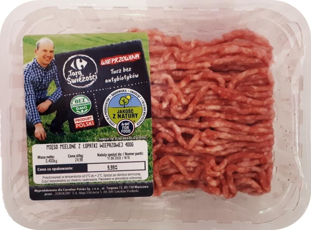Mięso mielone z łopatki wieprzowej 