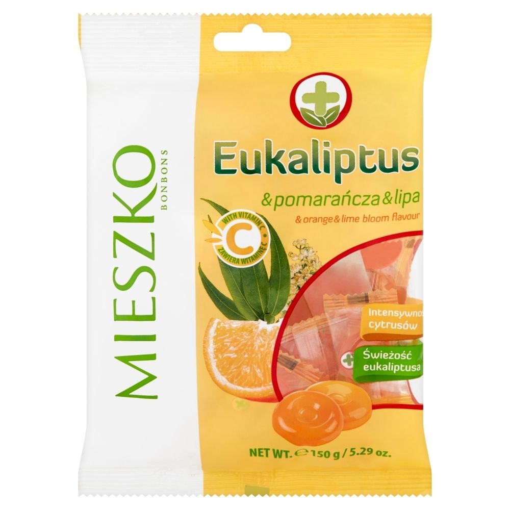 Mieszko Eukaliptus & pomarańcza & lipa Karmelki twarde 150 g