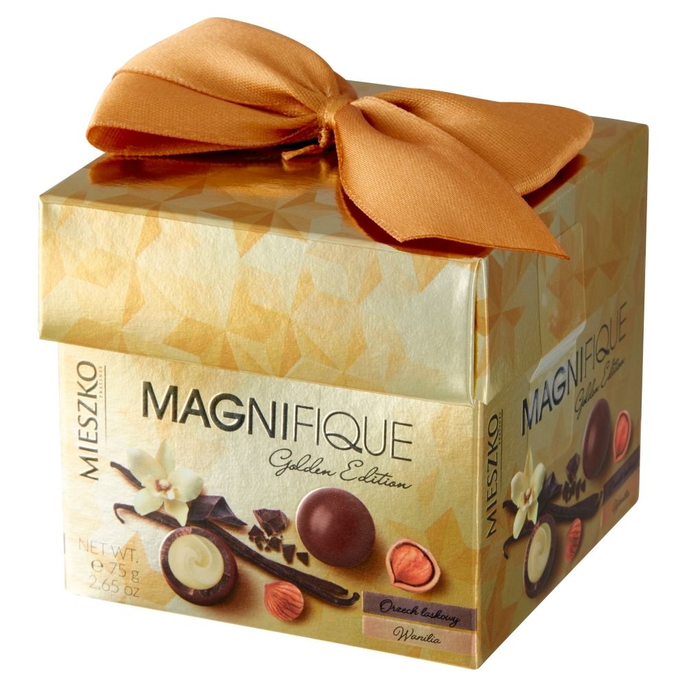 Mieszko Magnifique Praliny w mlecznej czekoladzie orzech laskowy wanilia 75 g