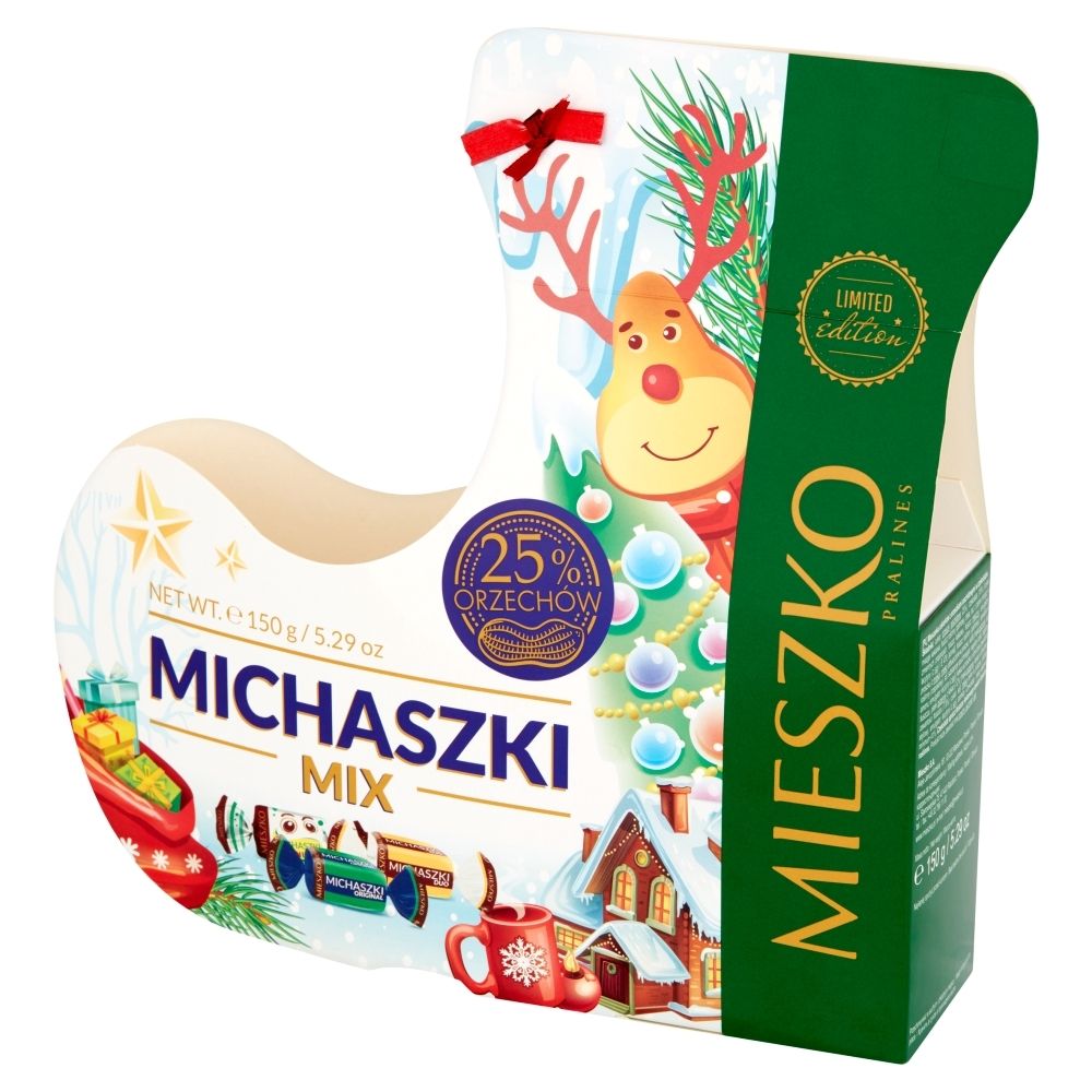 Mieszko Michaszki Mix Mieszanka cukierków z orzeszkami arachidowymi w czekoladzie 150 g