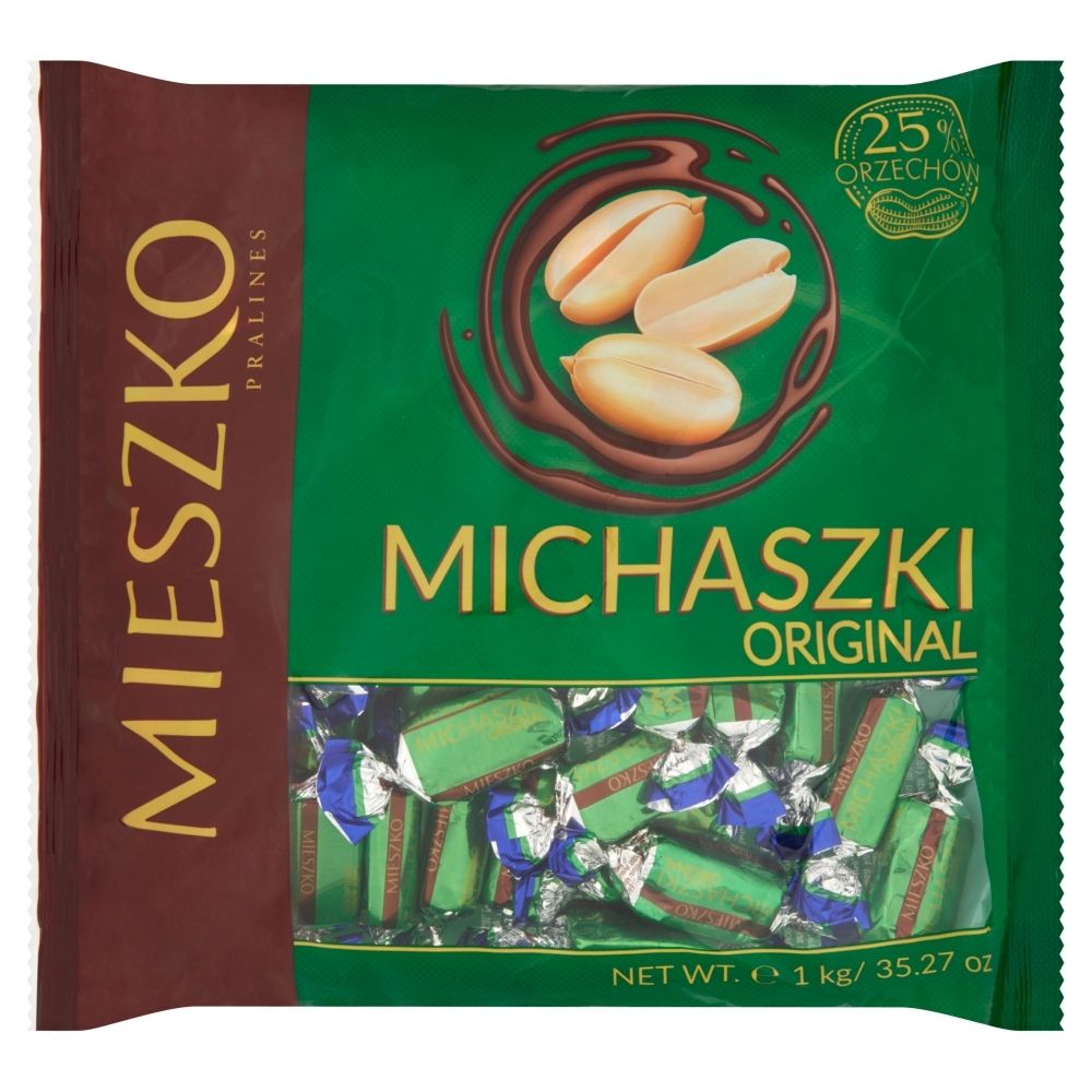Mieszko Michaszki Original Cukierki z orzeszkami arachidowymi w czekoladzie 1 kg
