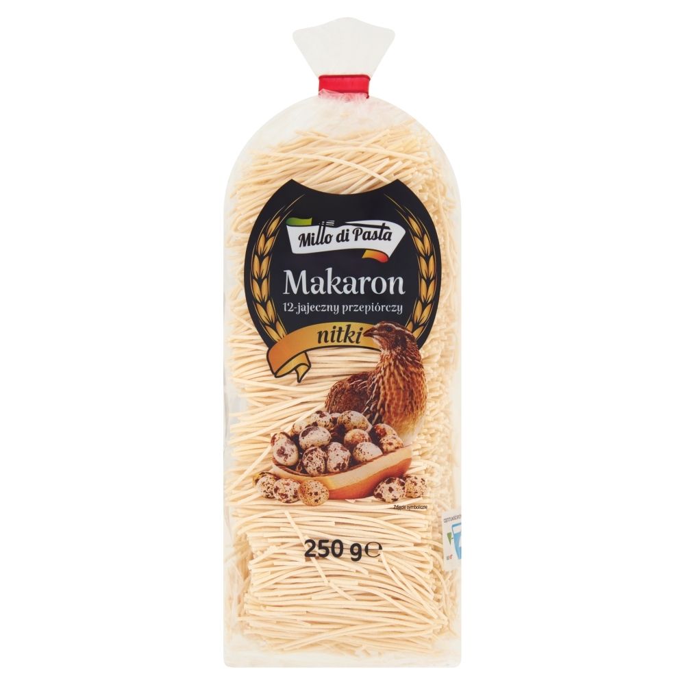 Millo di Pasta Makaron 12-jajeczny przepiórczy nitki 250 g