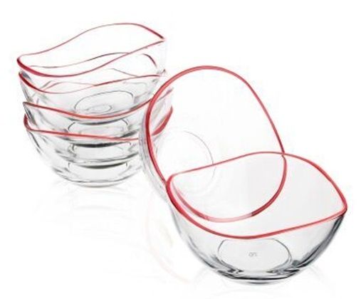 Miska GLASMARK Fi-120 Obrzeże czerwone 19-0009-0120-3030-17